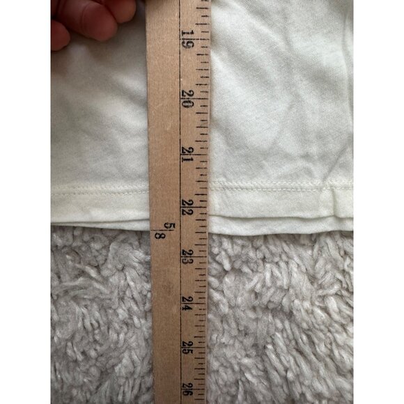 J.crew Tissue‎ crepe long-sleeve T-shirt Ivory money classic sz L - Picture 5 of 5